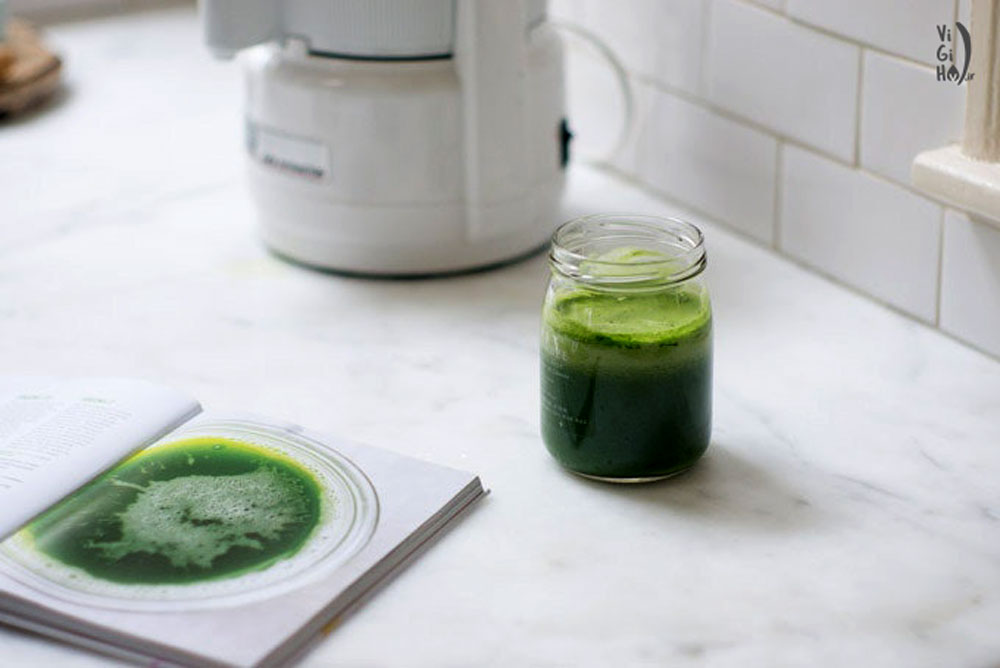 طرز تهیه نوشیدنی سبز آب سبزیجات