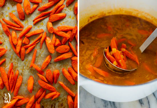 طرز تهیه سوپ هویج تنوری و خامه‌ای