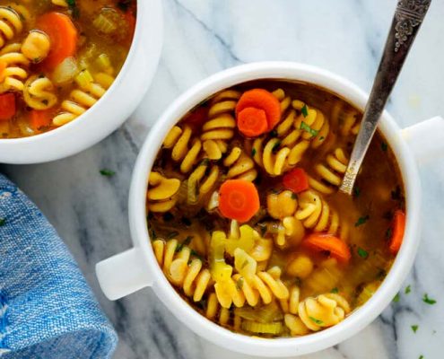 روش پخت سوپ پاستا با نخود